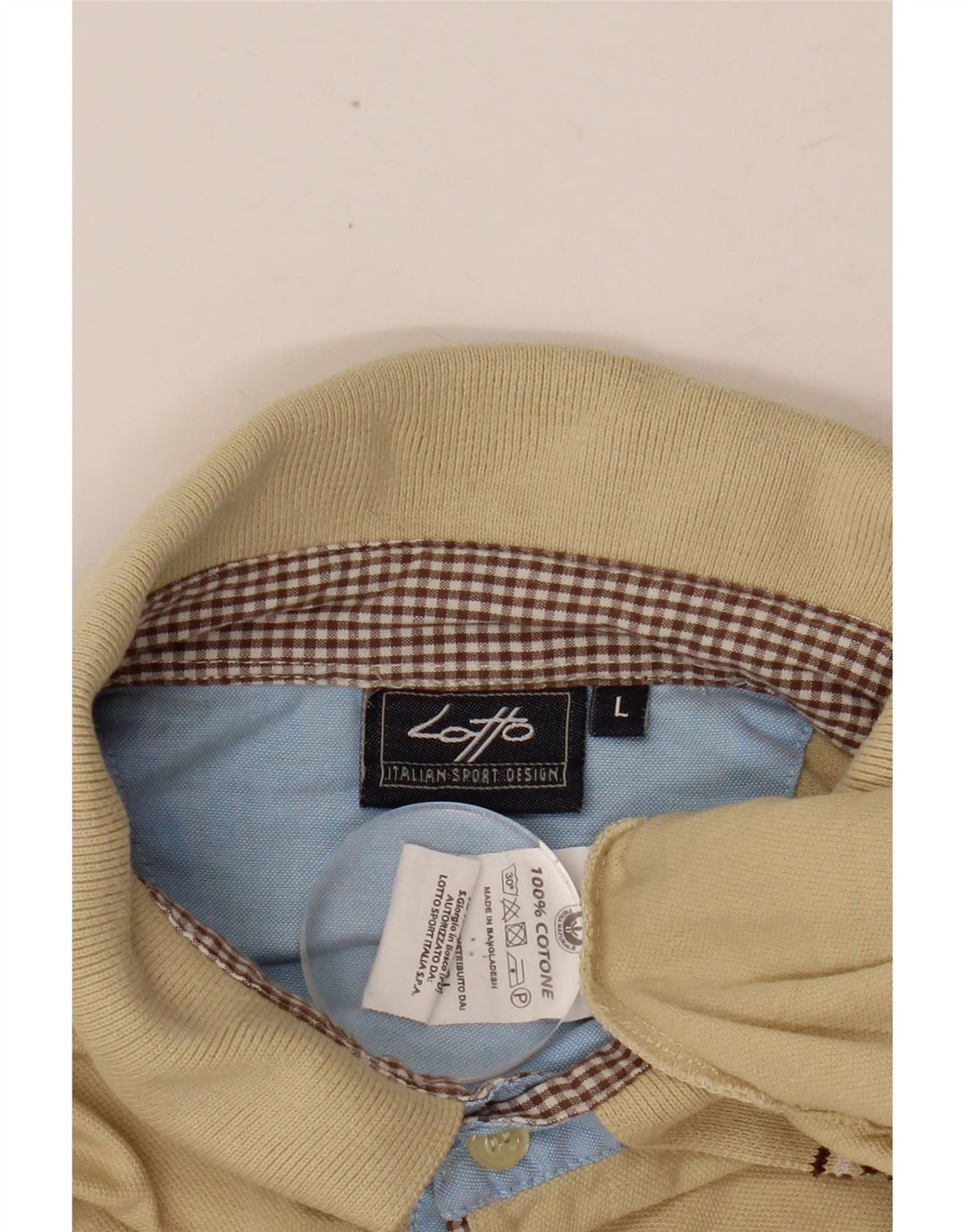 Tricou polo LOTTO pentru bărbați, mare, bej, bumbac