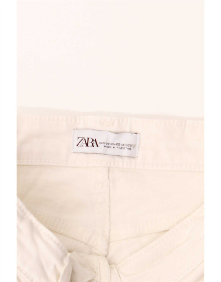 Blugi Bootcut pentru Damă Zara EU 34 2XS L24 L25 Alb