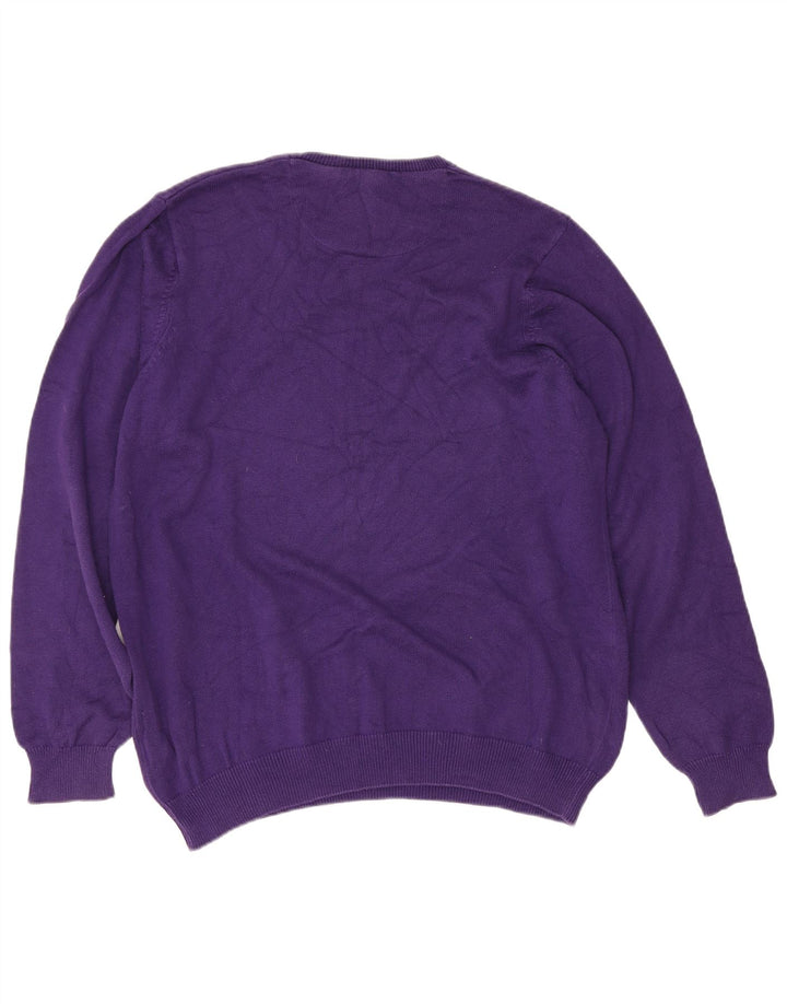 Marks & Spencer Pulover pentru bărbați Blue Harbour cu decolteu rotund mare violet