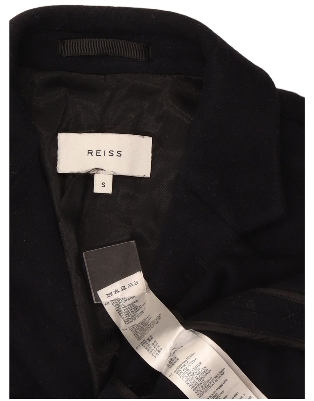 Palton pentru bărbați Reiss UK 36 Mic Lână bleumarin