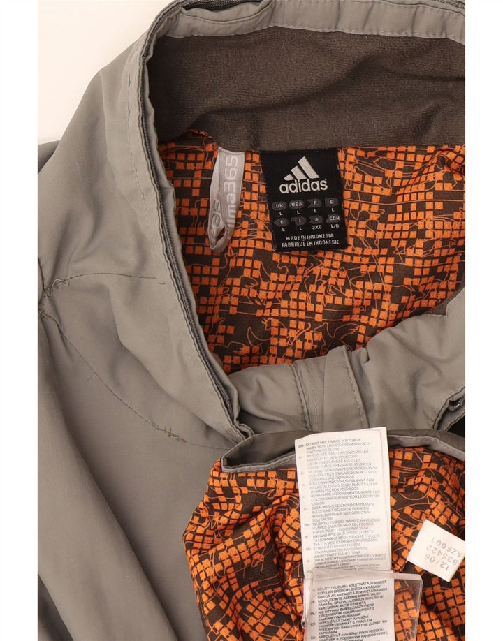 Jachetă de ploaie pentru bărbați Adidas UK 40, mare, gri, nailon color bloc