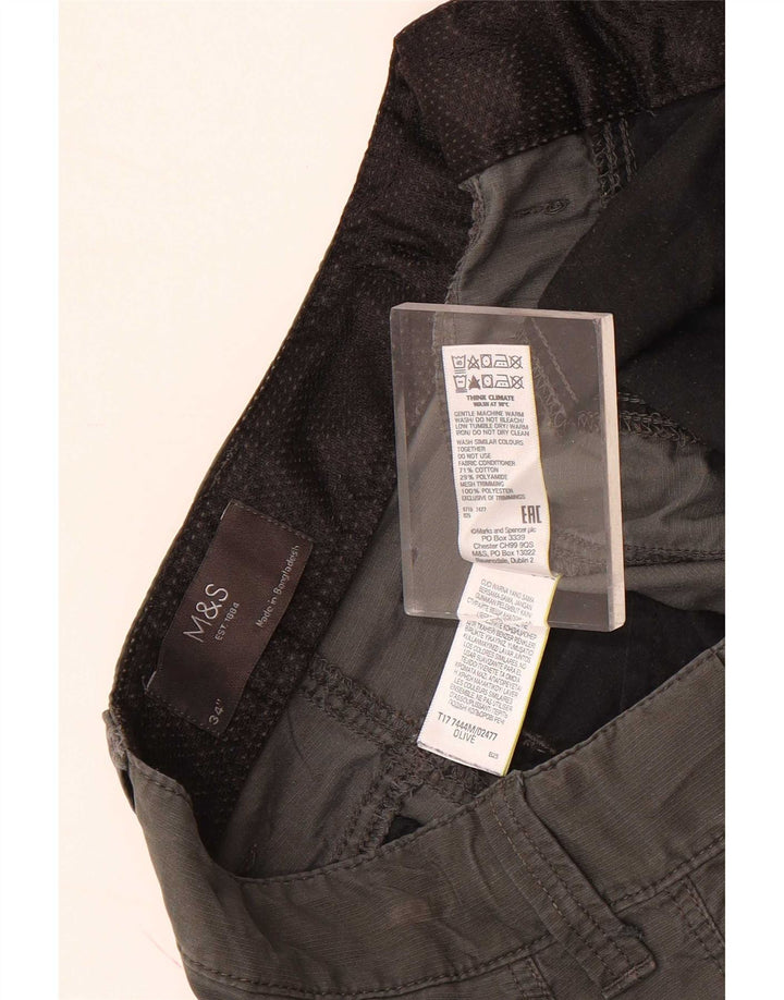 Pantaloni scurți cargo pentru bărbați Marks & Spencer W34, bumbac mare kaki