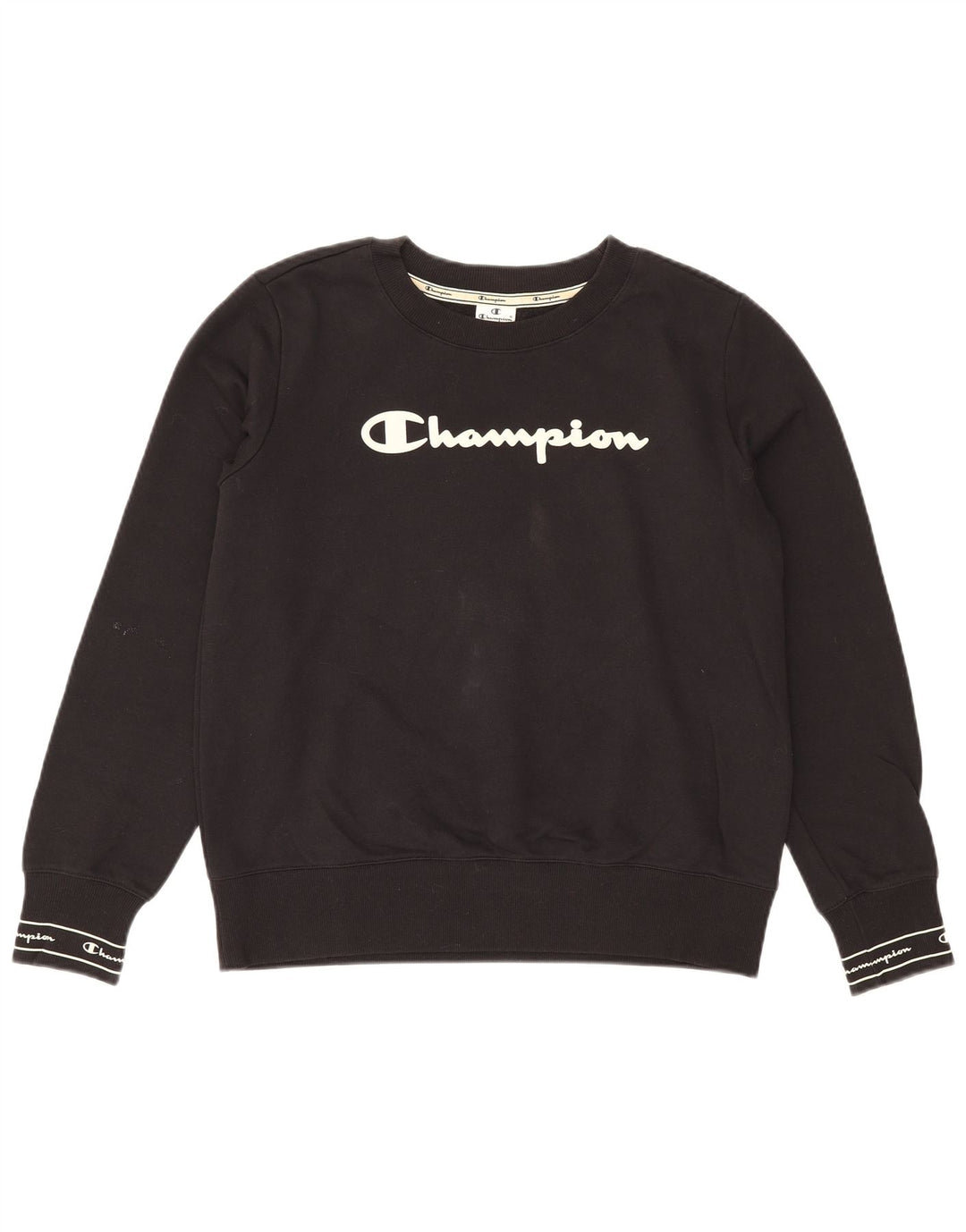 Pulover grafic pentru bărbați Champion Pulover mare din bumbac negru