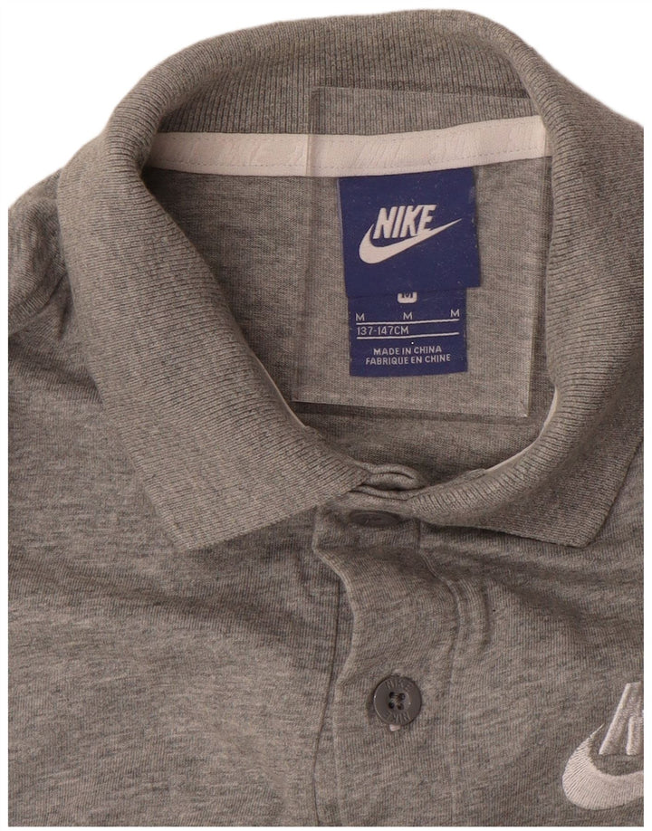 Tricou polo NIKE pentru băieți 10-11 ani, gri mediu