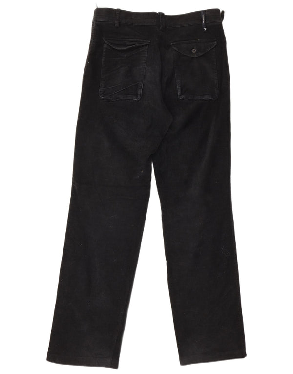 Pantaloni chino drepți pentru bărbați Trussardi IT 48 Medium W32 L33 Bumbac negru