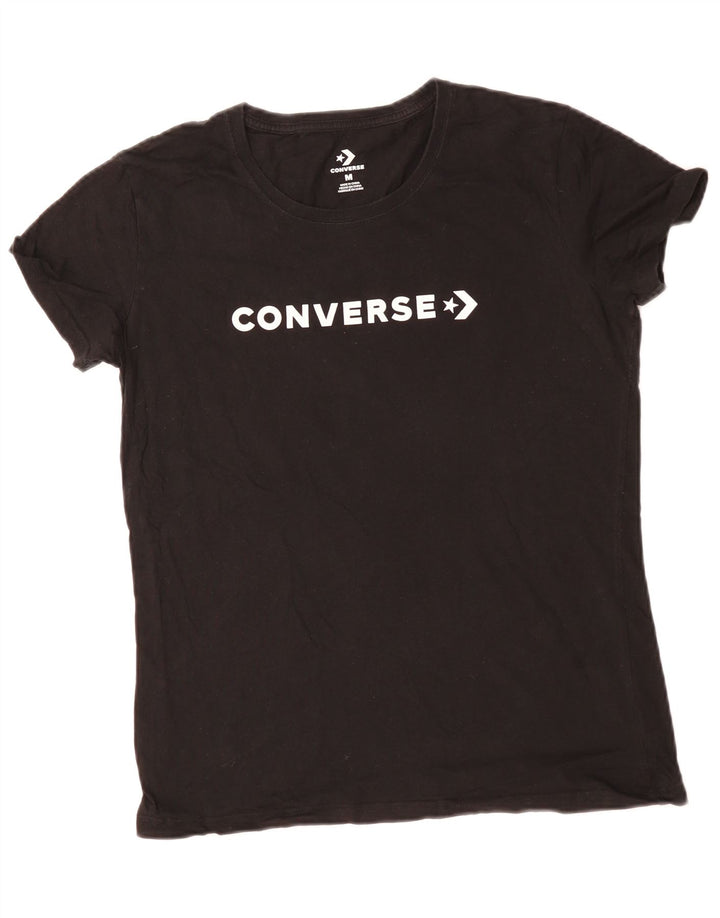 Tricou grafic CONVERSE pentru femei Top UK 14 Medium Black Bumbac