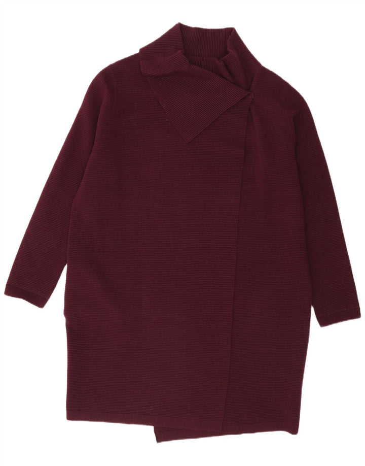 Phase Eight Womens Oversized Longline Cardigan Sweater UK 12 Medium Maroon