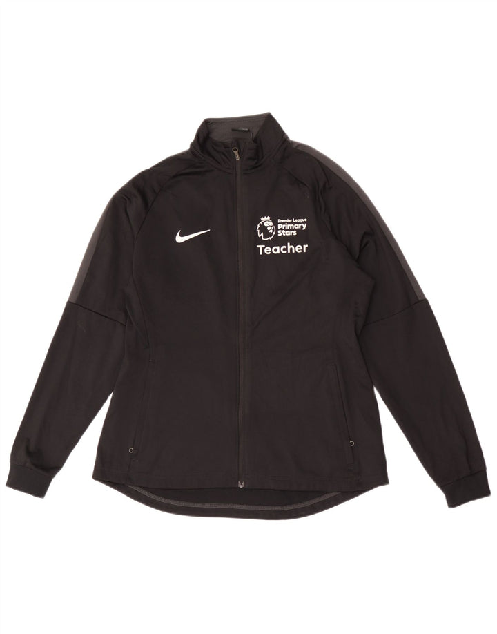 Jachetă de trening Nike Dri Fit Graphic pentru bărbați, poliester mediu negru