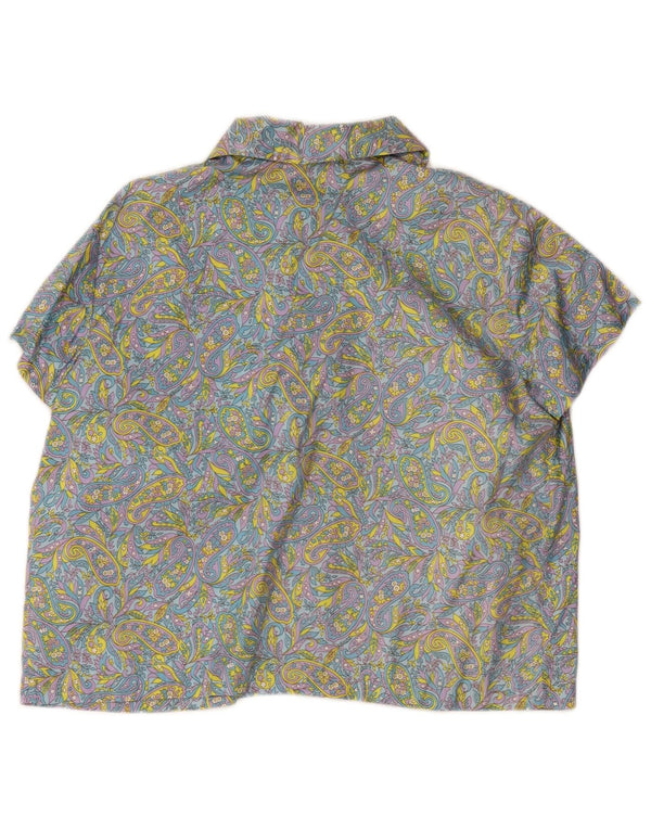 Bluză cămașă cu mânecă scurtă pentru femei Stella EU 48 2XL Multicolor Paisley