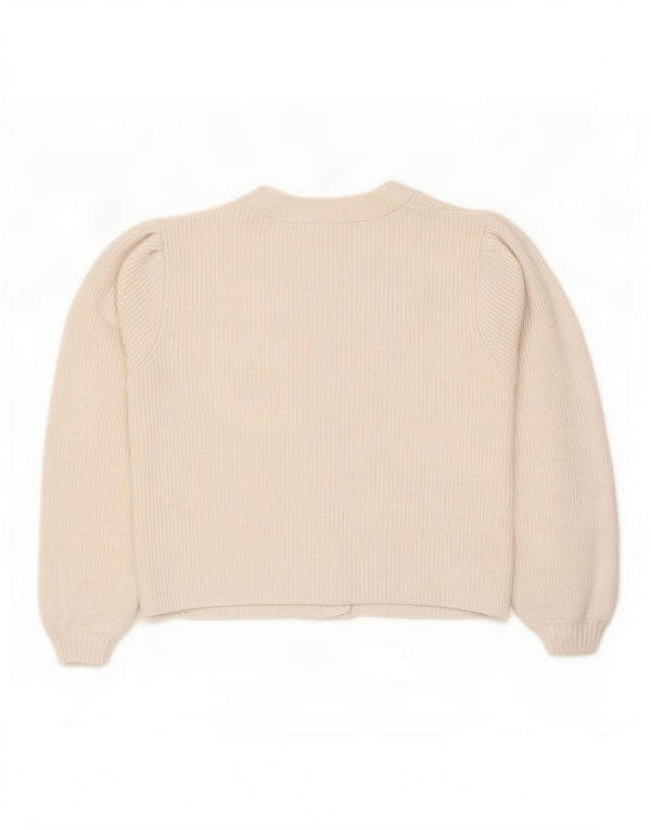 Pulover de cardigan pentru femei Zara UK 12 Medium Off White Viscose