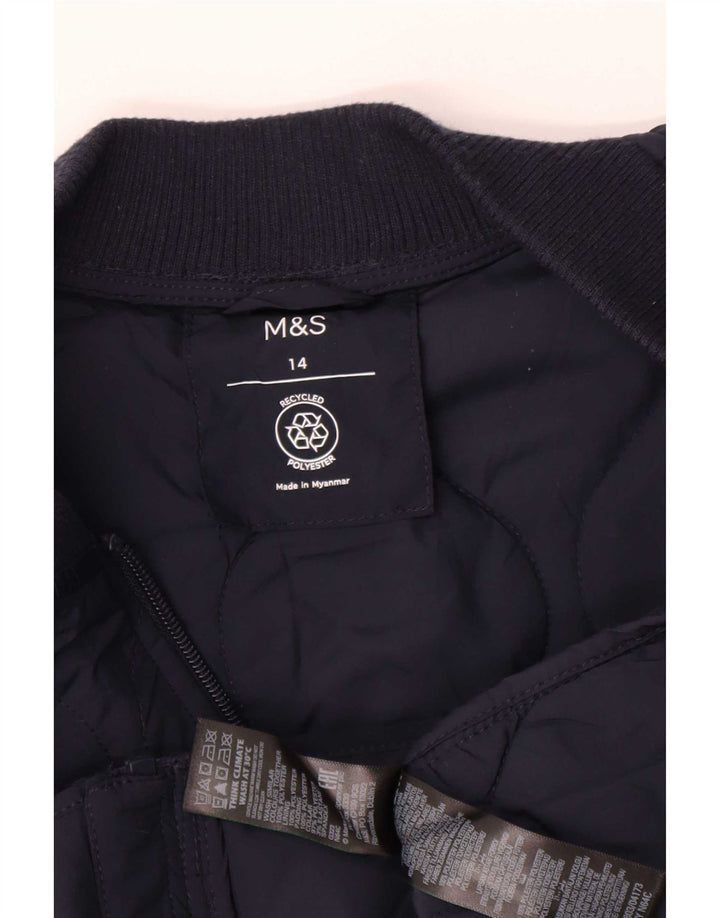 Jachetă matlasată pentru femei Marks & Spencer UK 14 mare, poliester bleumarin