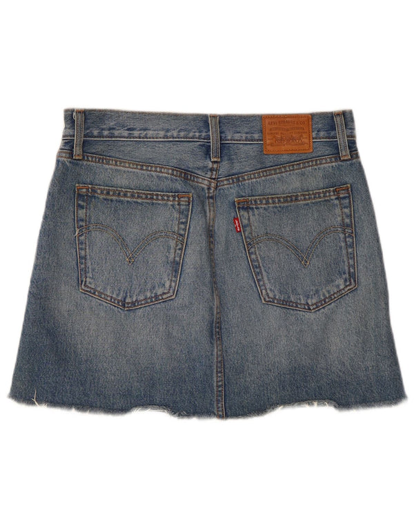 Fusta de blugi pentru femei Levi's W27 Small Blue Bumbac