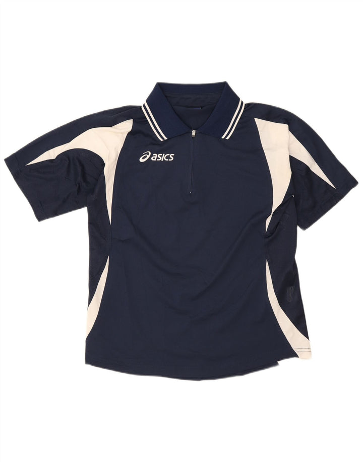 Tricou polo Asics pentru bărbați, mic, albastru, poliester color bloc
