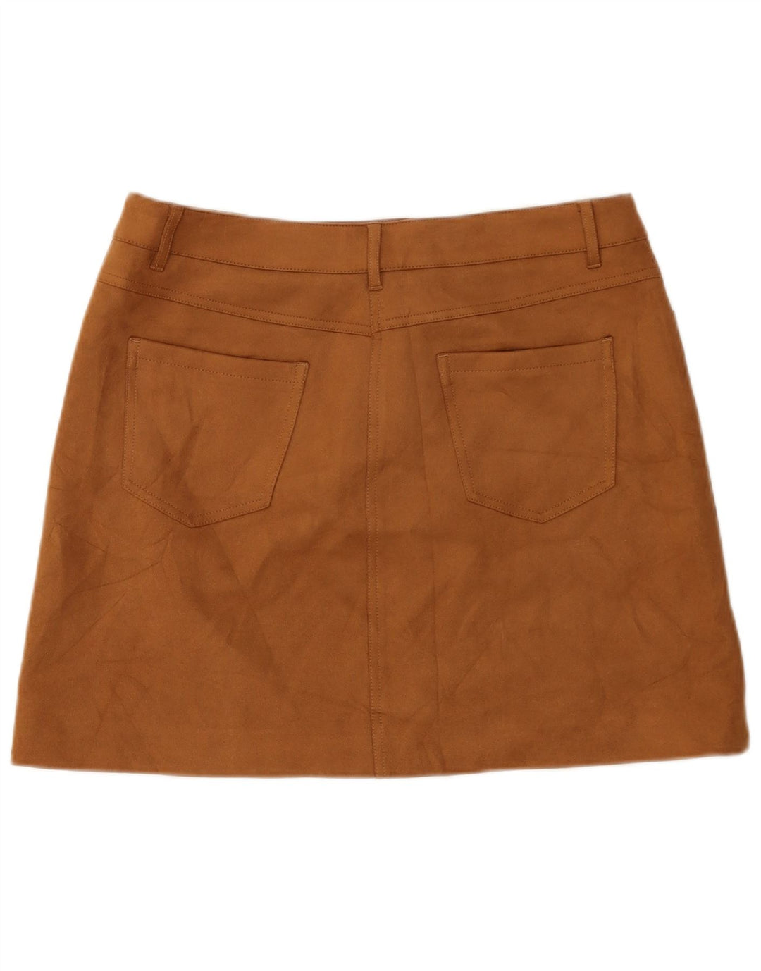 Fusta mini pentru femei Marks & Spencer UK 14 mare W34 poliester bej