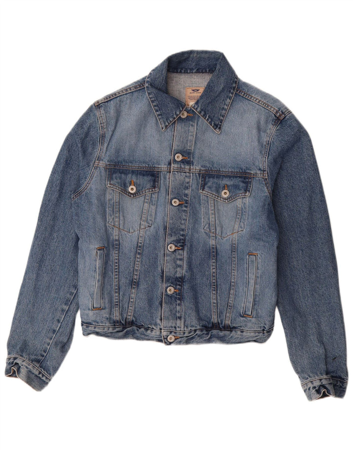 Jachetă de blugi vintage pentru bărbați UK 38, bumbac albastru mediu