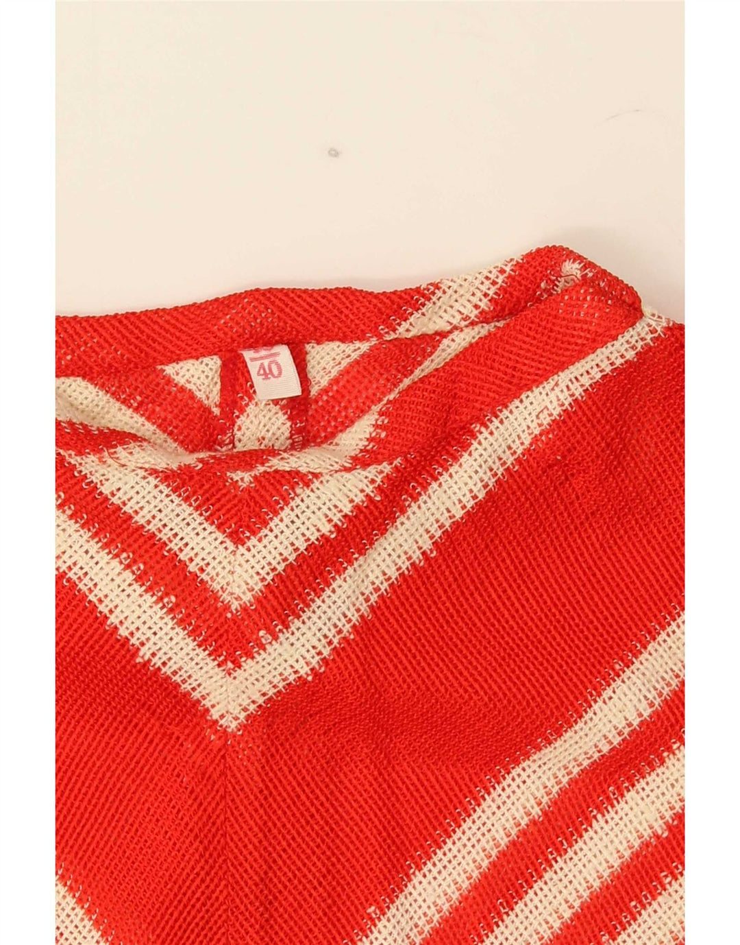 Bluză din tricot pentru femei vintage, EU 40, chevron mediu roșu