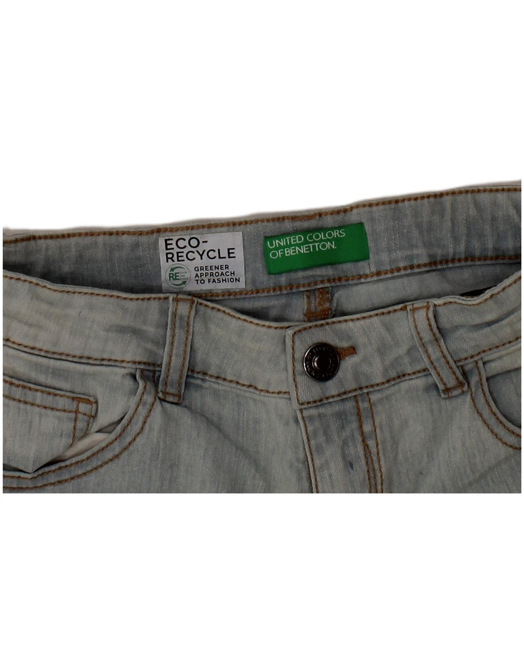 Pantaloni scurți din denim pentru fete BENETTON 11-12 ani W26 Albastru