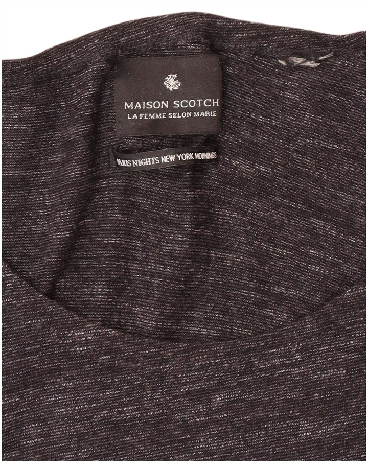 MAISON SCOTCH Rochie de bază cu mânecă lungă pentru femei UK 10 Small Gri