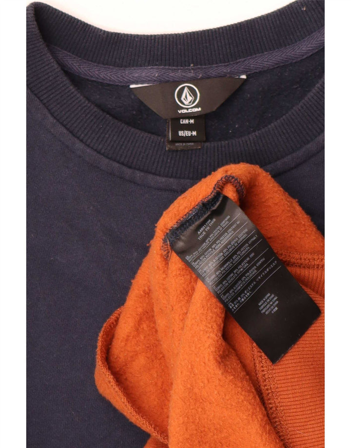 Hanorac pentru bărbați Volcom Pulover mediu albastru bleumarin din bumbac color bloc