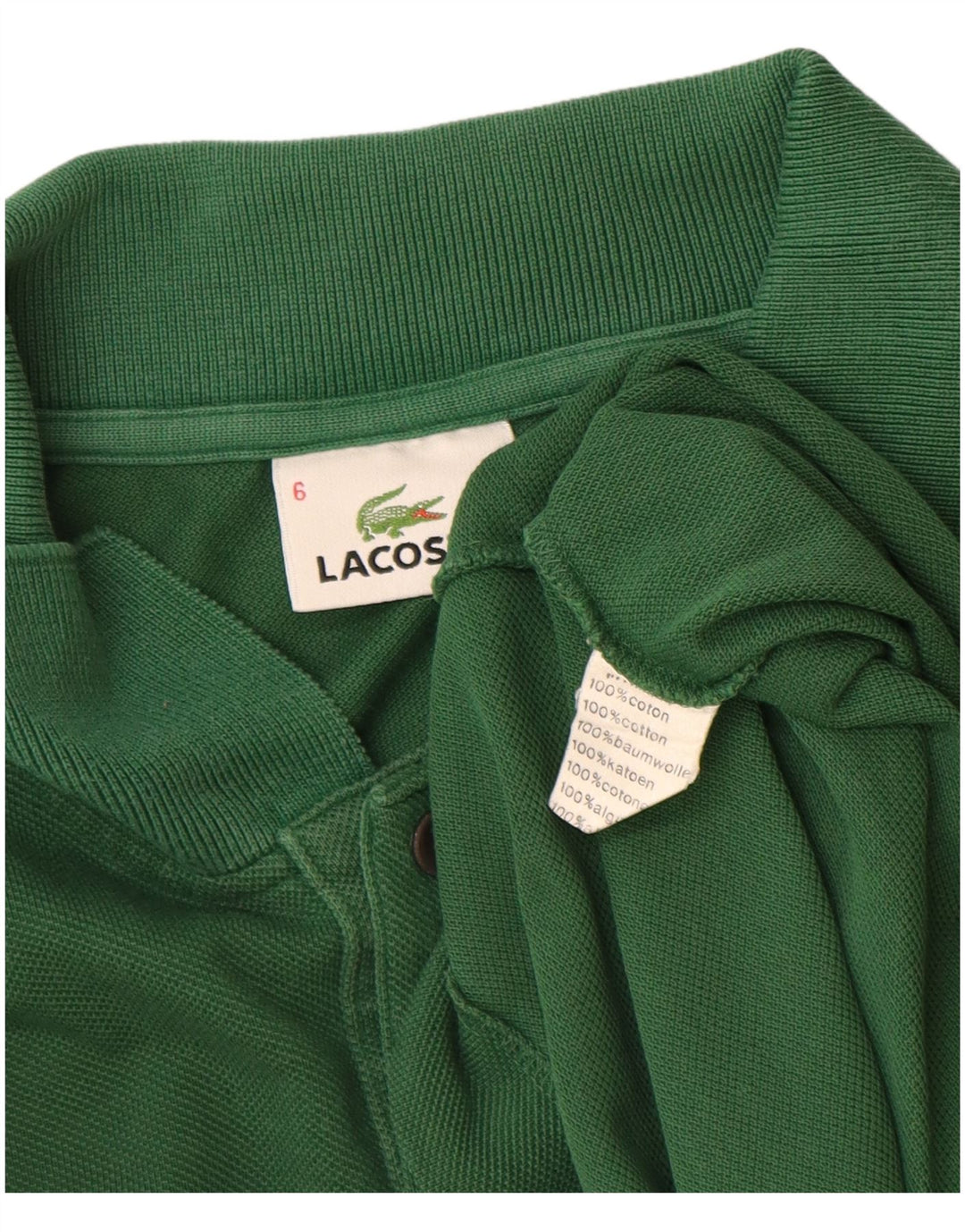 Tricou polo pentru bărbați LACOSTE Mărimea 6 XL bumbac verde