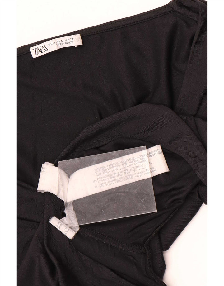 Body Zara Femei UK 12 Medium Negru Poliamidă