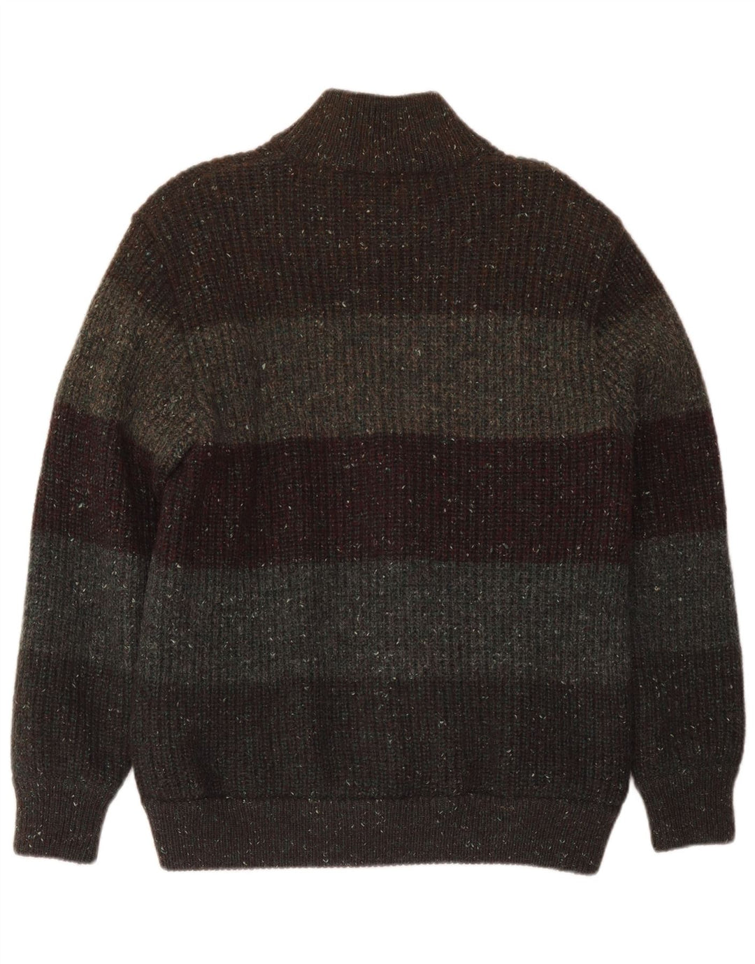 Pulover cardigan pentru bărbați Peter Brown Lână cu dungi kaki mediu