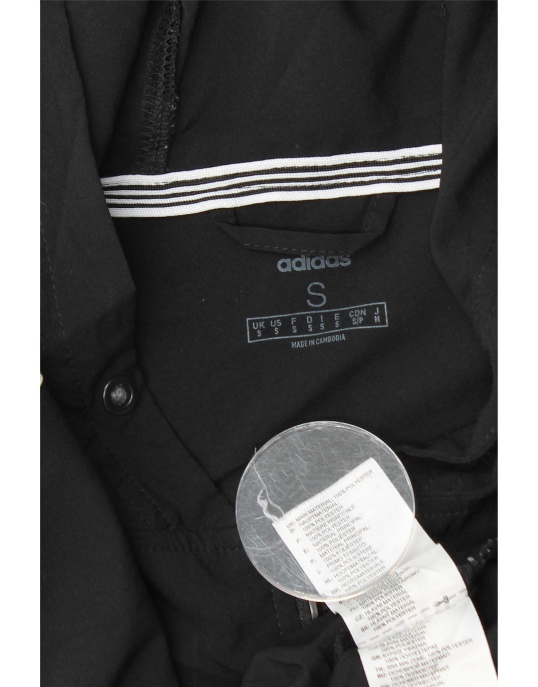 Trening pentru bărbați ADIDAS Jachetă de top cu glugă, poliester negru mic