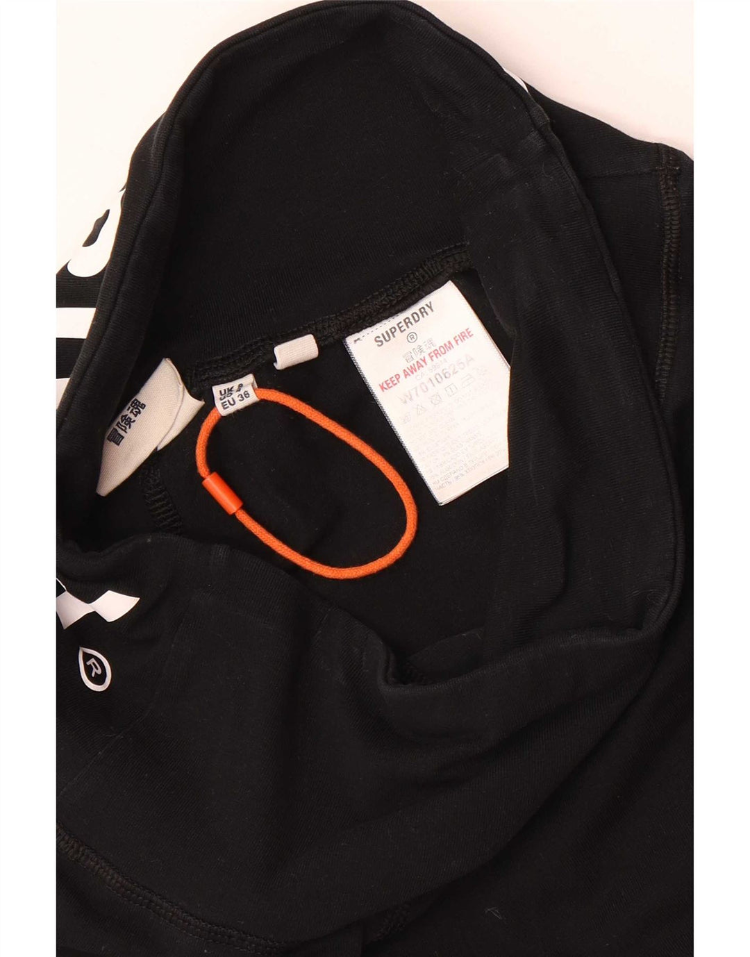 Leggings cu grafică pentru femei Superdry UK 8, bumbac negru mic