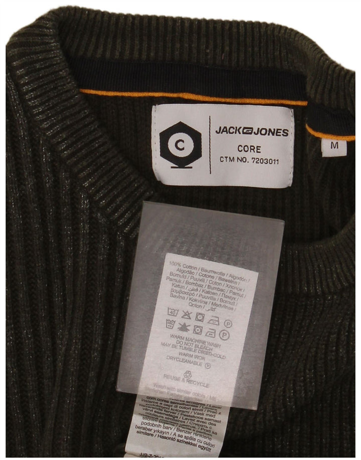 Pulover Jack & Jones pentru bărbați, bumbac verde mediu