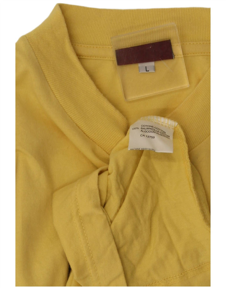Tricou grafic Stefanel pentru barbati Top mare bumbac galben