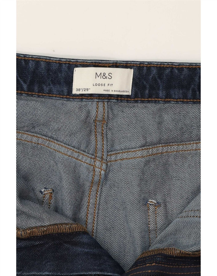 Marks & Spencer Blugi Cargo Loose pentru bărbați W38 L29 Bumbac bleumarin