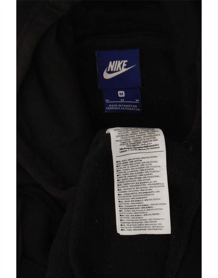 Pulover NIKE pentru bărbați, cu fermoar, bumbac mediu negru