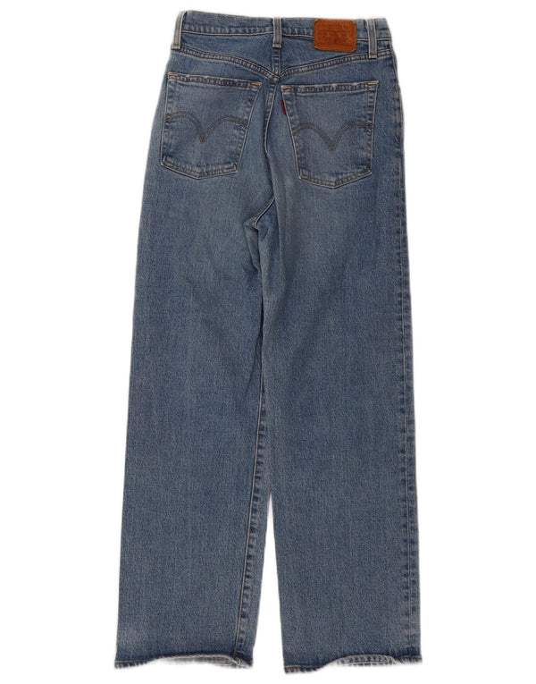 Blugi drepti cu talie înaltă Levi's pentru femei L26 L27 Bumbac albastru