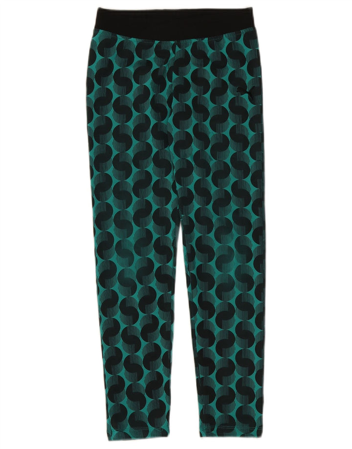 Leggings Fete Puma 9-10 Ani Poliester Geometric Verde Mediu