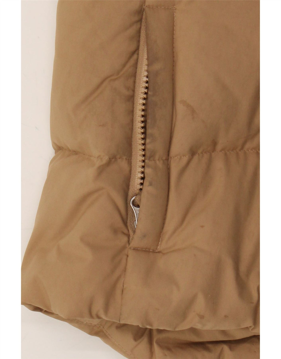 ESPRIT Womens Hooded Padded Gilet UK 10 Small Beige Polyester Vintage Esprit and Second-Hand Esprit from Messina Hembry 