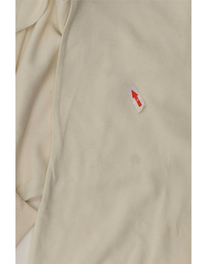 Trussardi tricou polo cu mânecă lungă pentru bărbați, mare, alb