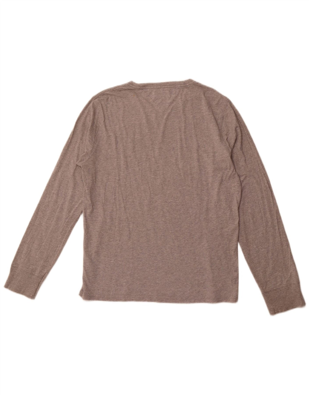 TOMMY HILFIGER Bărbați Heritage Graphic Top cu mânecă lungă din bumbac gri mediu