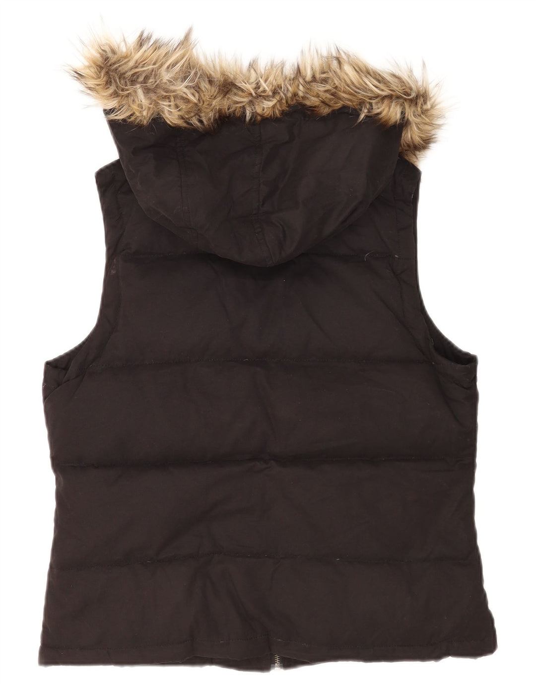 MINT VELVET Gilet căptușit cu glugă pentru femei UK 12 Poliester mediu negru