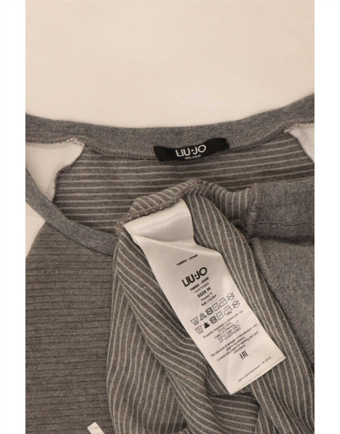 Liu Jo Pulover cu grafic pentru femei UK 14 Medium Gri Colorblock