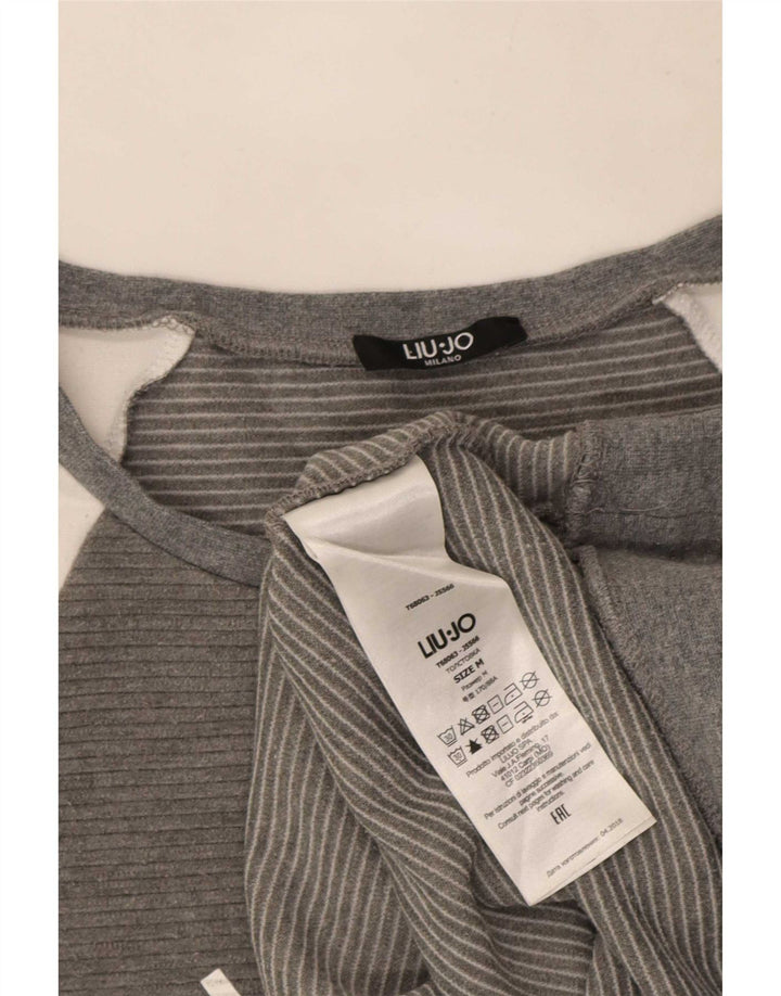 Liu Jo Pulover cu grafic pentru femei UK 14 Medium Gri Colorblock