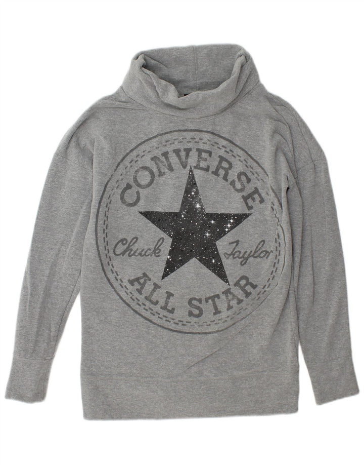 Pulover Converse Chuck Taylor Graphic pentru femei UK 14 Gri mediu