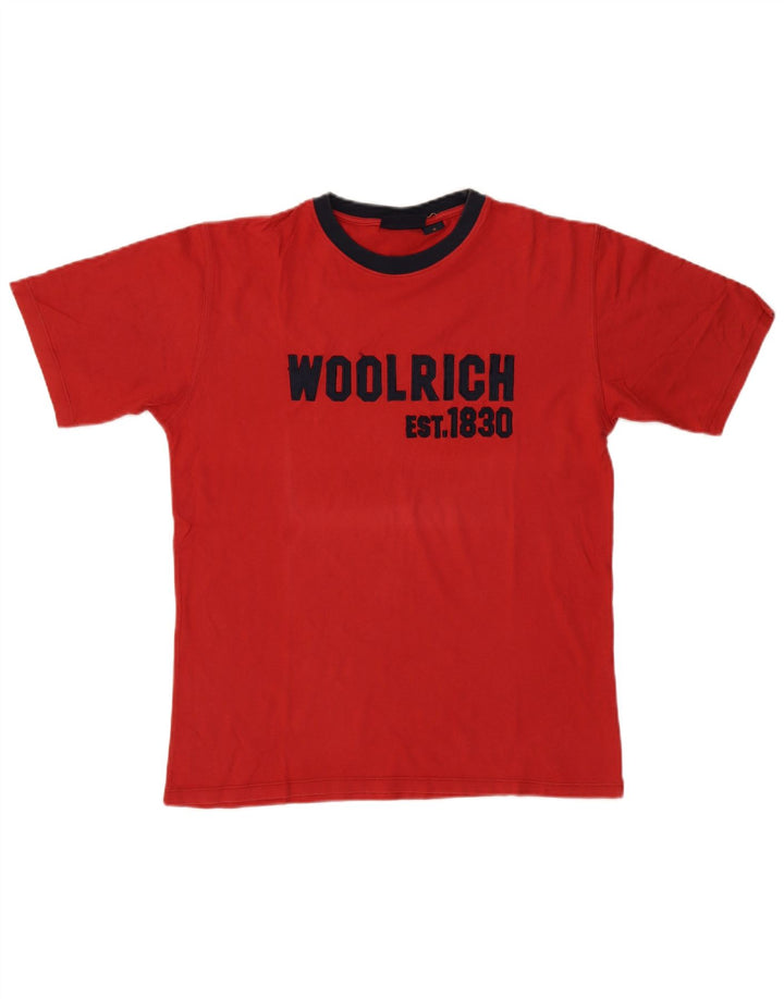 Tricou grafic pentru bărbați WOOLRICH Top din bumbac roșu mediu