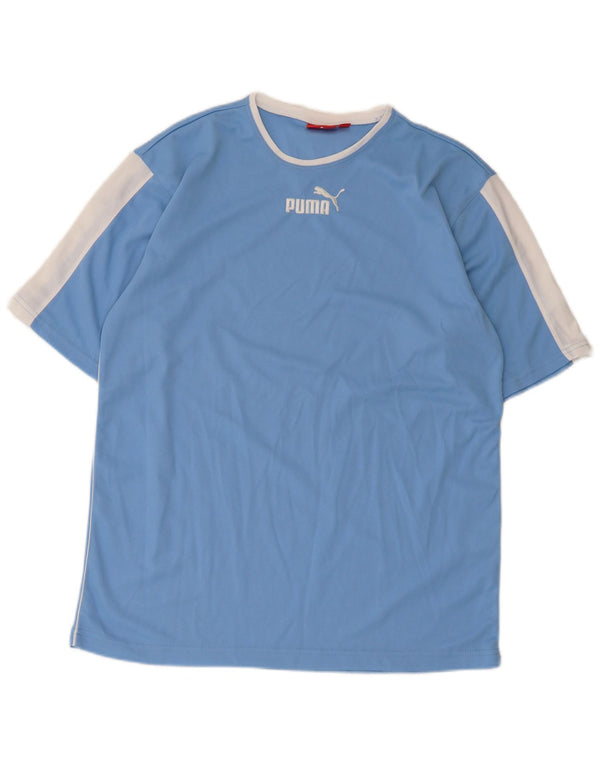 Tricou pentru bărbați Puma Top Medium Blue Colorblock Poliester