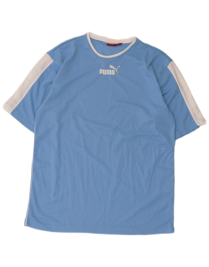 Tricou pentru bărbați Puma Top Medium Blue Colorblock Poliester
