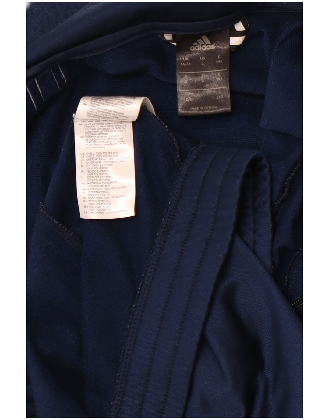 Jachetă de trening pentru bărbați ADIDAS UK 44/46 Poliester mare, albastru bleumarin