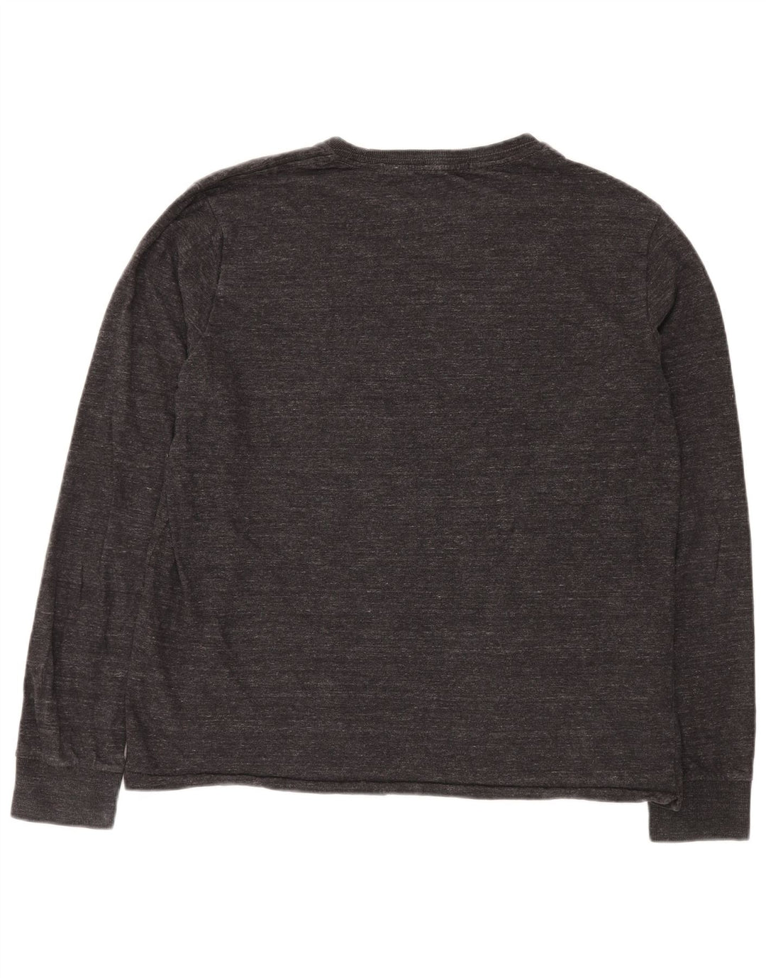 SUPERDRY Top pentru bărbați cu mânecă lungă 2XL, gri bumbac cu pete