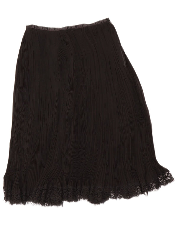 Fustă A-Line Vintage pentru femei cu talie înaltă W24 XS Negru