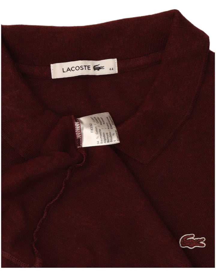 Tricou polo Lacoste pentru damă Mărimea 44 Mare Bumbac Burgundy