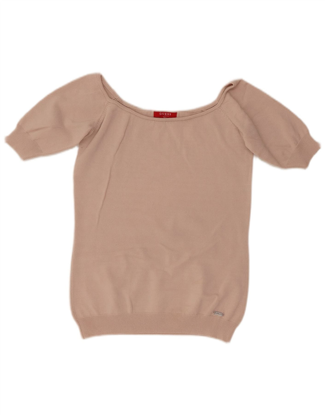 Bluză Crop Top pentru femei Guess UK 12 Medium Pink Viscose