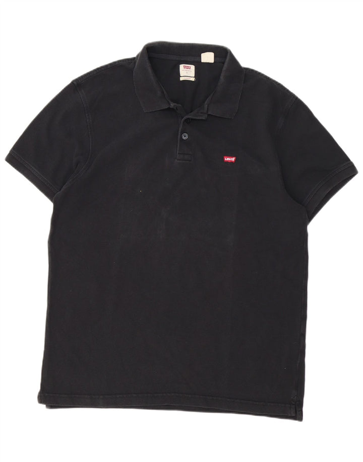 Tricou polo standard pentru bărbați Levi's, mare, negru, bumbac